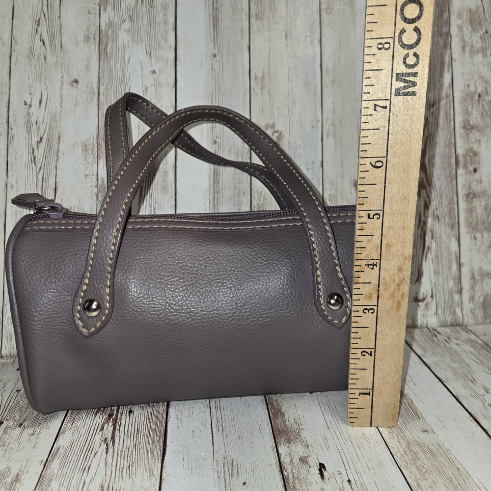 Nine West Powder Lavender Mini Barrel Purse Double Strap w/ Mirror Small Handbag - Picture 8 of 13